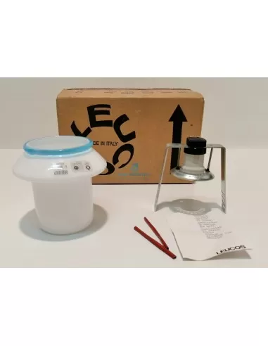 Leucos GEP/A Gep encastré en verre blanc avec anneau bleu, puissance maximale 100 W